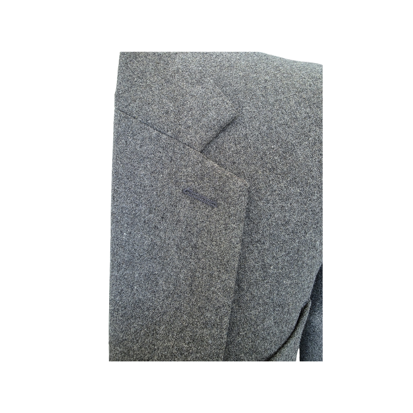 Men’s Grey Wool Coat – Classic Single Breasted Formal Blazer