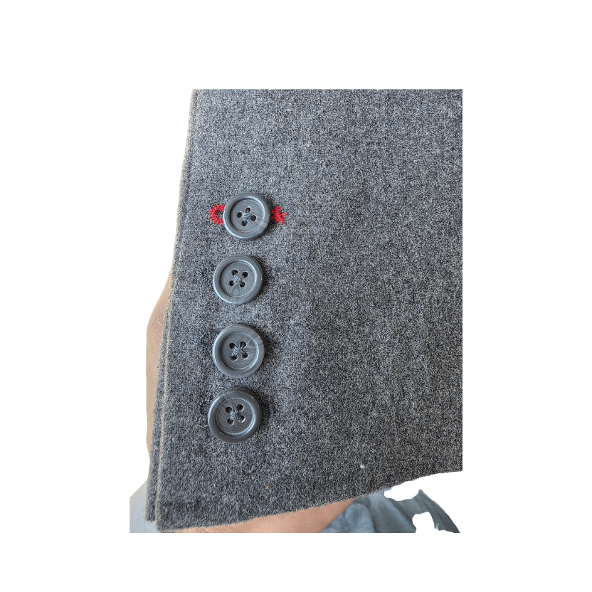 Men’s Grey Wool Coat – Classic Single Breasted Formal Blazer